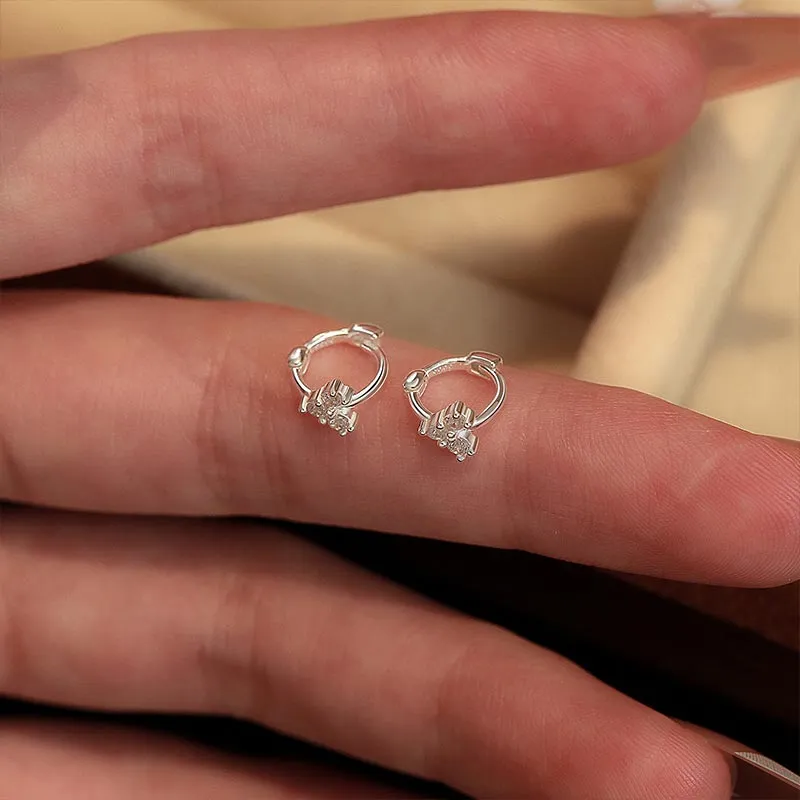 CARAT'S DIARY S999 Fine Silver Earrings Women's-4
