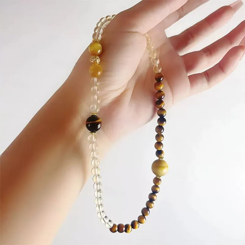 CARAT'S DIARY Tiger's Eye Stone Bracelets Unisex-2