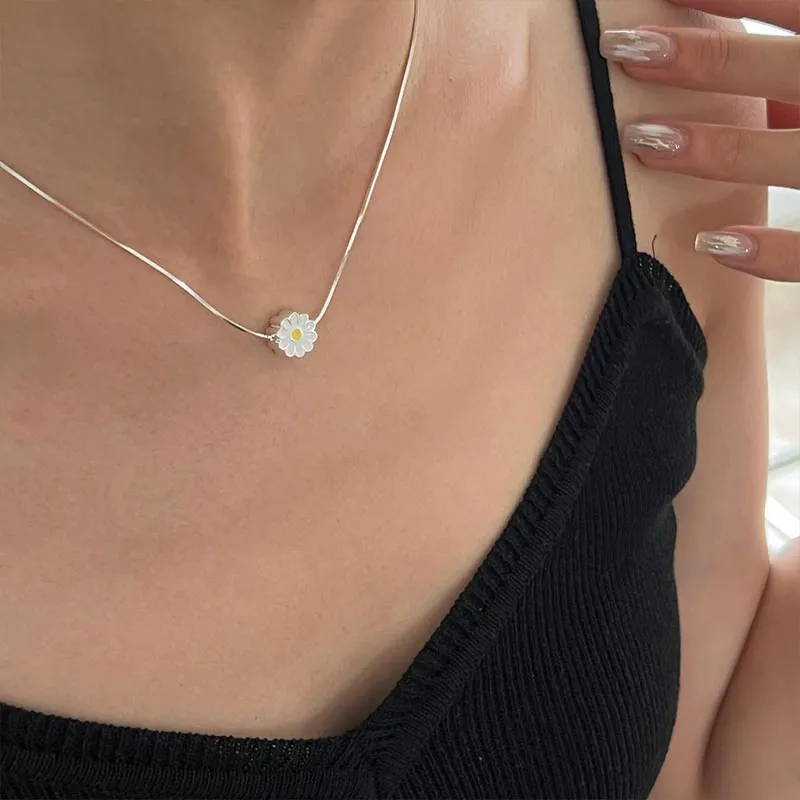 CARAT'S DIARY S925 Silver Collarbone Chain Necklace Women's-1