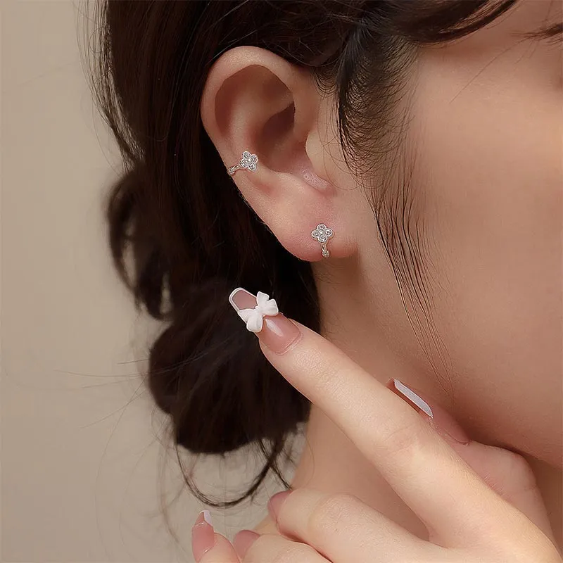 CARAT'S DIARY S999 Fine Silver Earrings Women's-4