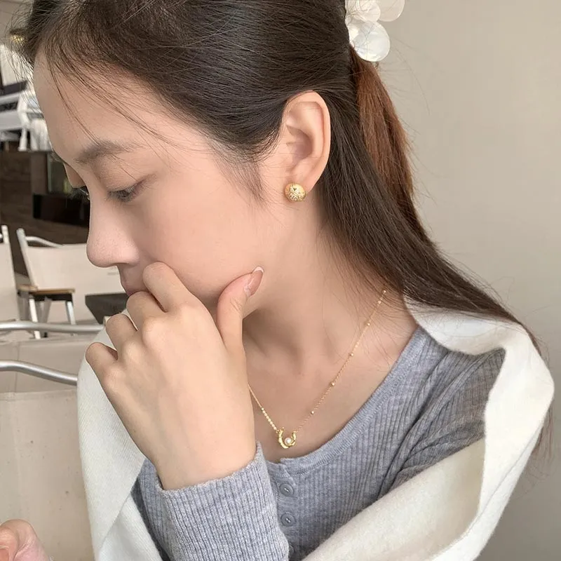 CARAT'S DIARY S925 Silver Stud Earrings Women's-4