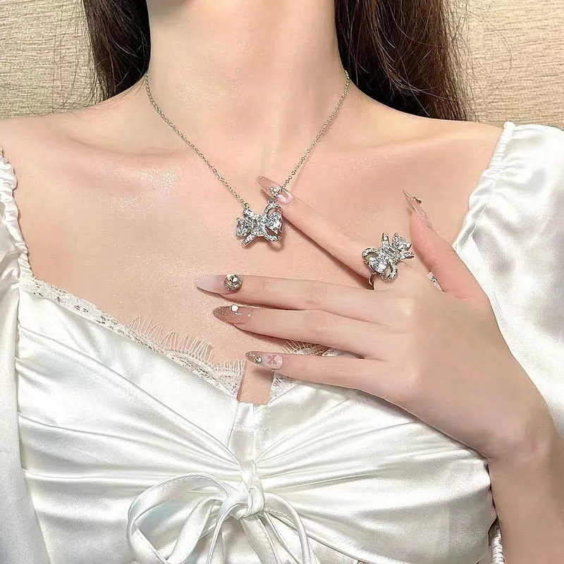 CARAT'S DIARY Alloy Collarbone Chain Necklace Women's-7