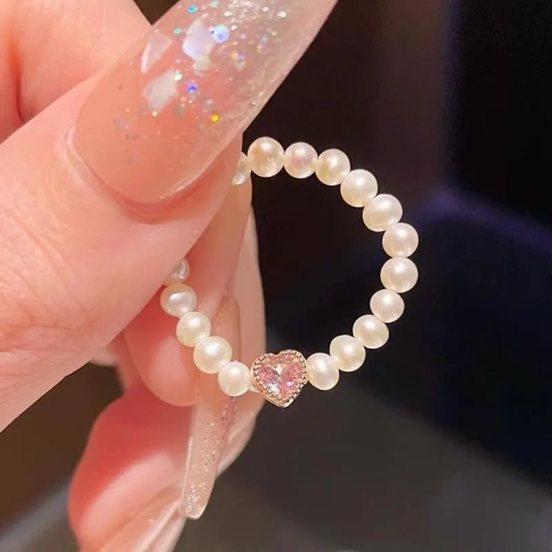 CARAT'S DIARY Faux Pearl Rings Women's-6
