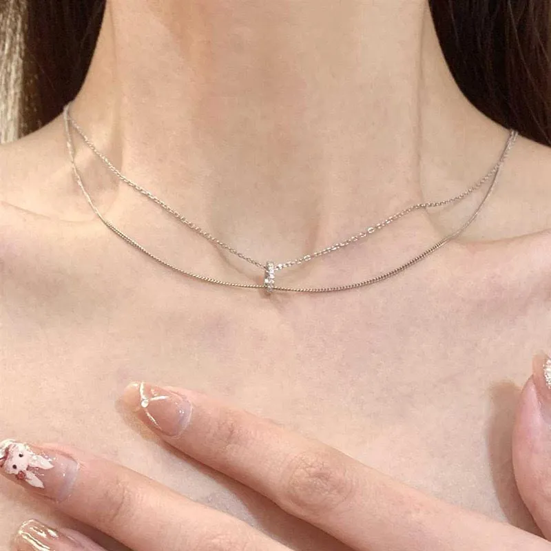 CARAT'S DIARY Alloy Collarbone Chain Necklace Women's-3