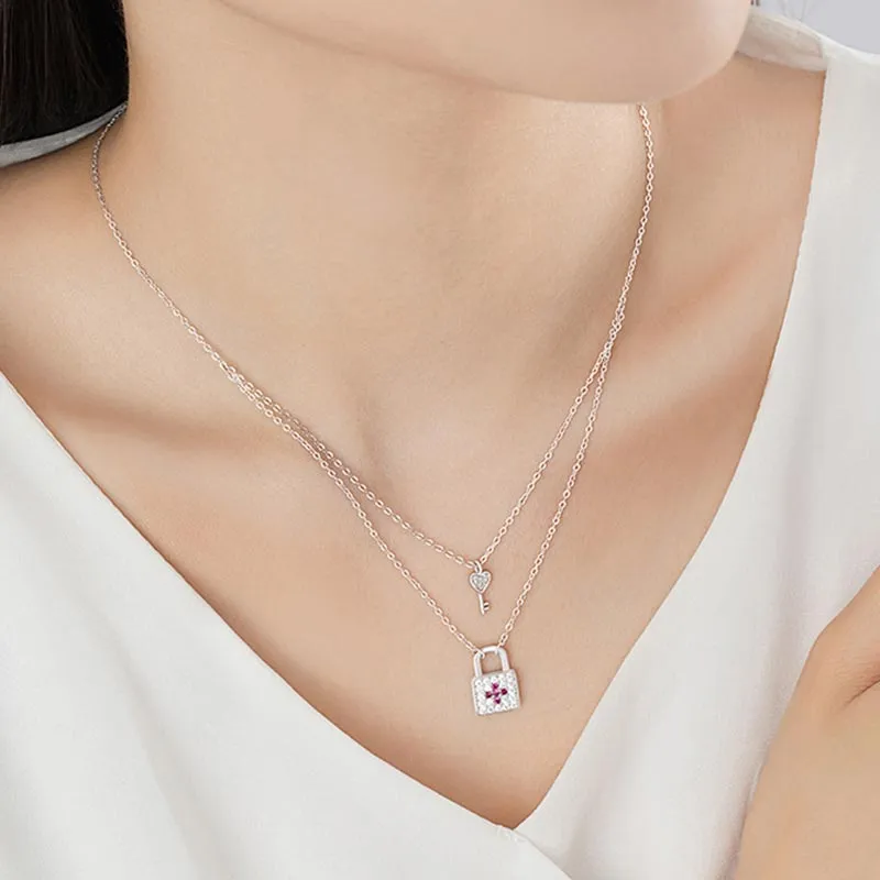 CARAT'S DIARY S925 Silver Collarbone Chain Necklace Women's-3