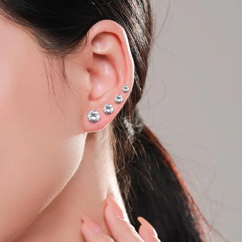 CARAT'S DIARY S925 Silver Stud Earrings Unisex-11