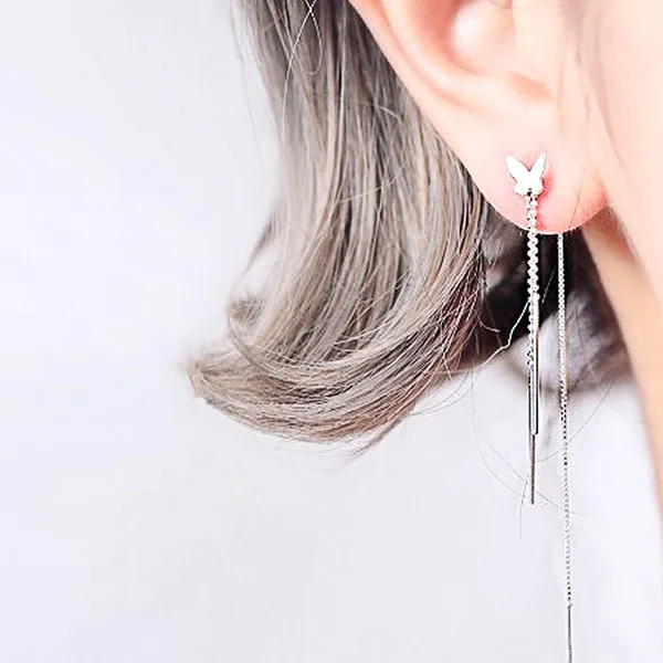 CARAT'S DIARY 925 Sterling Silver Drop Earrings Women's-1