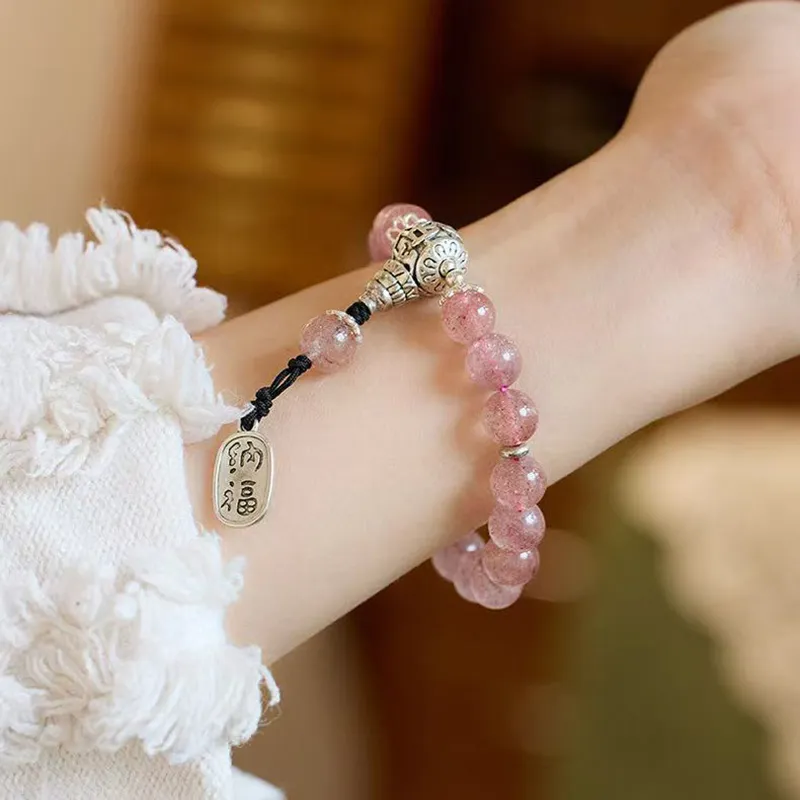 CARAT'S DIARY Strawberry Quartz Bracelets Unisex-1