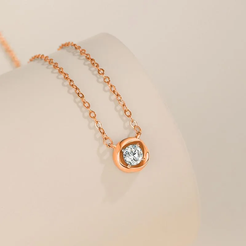 CARAT'S DIARY S925 Silver Collarbone Chain Necklace Women's-12