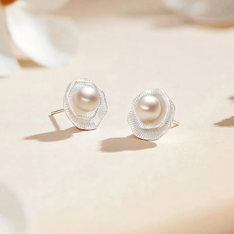 CARAT'S DIARY Pearl Stud Earrings Women's-5