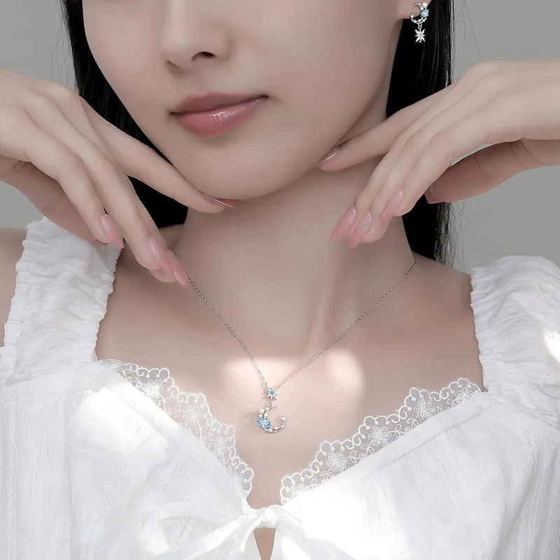 CARAT'S DIARY S925 Silver Collarbone Chain Necklace Women's-1