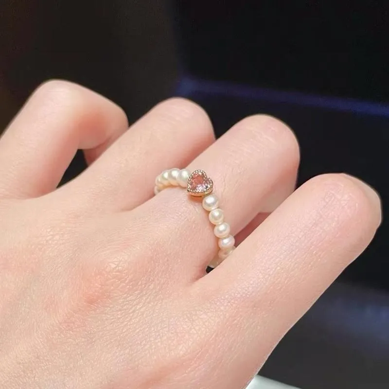 CARAT'S DIARY Faux Pearl Rings Women's-3