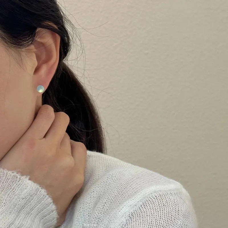 CARAT'S DIARY Colored Glaze Stud Earrings Women's-5
