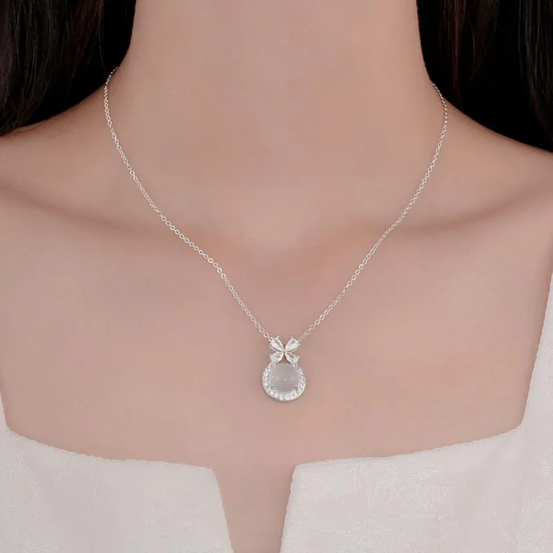 CARAT'S DIARY Chalcedony Jade Necklaces Women's-6