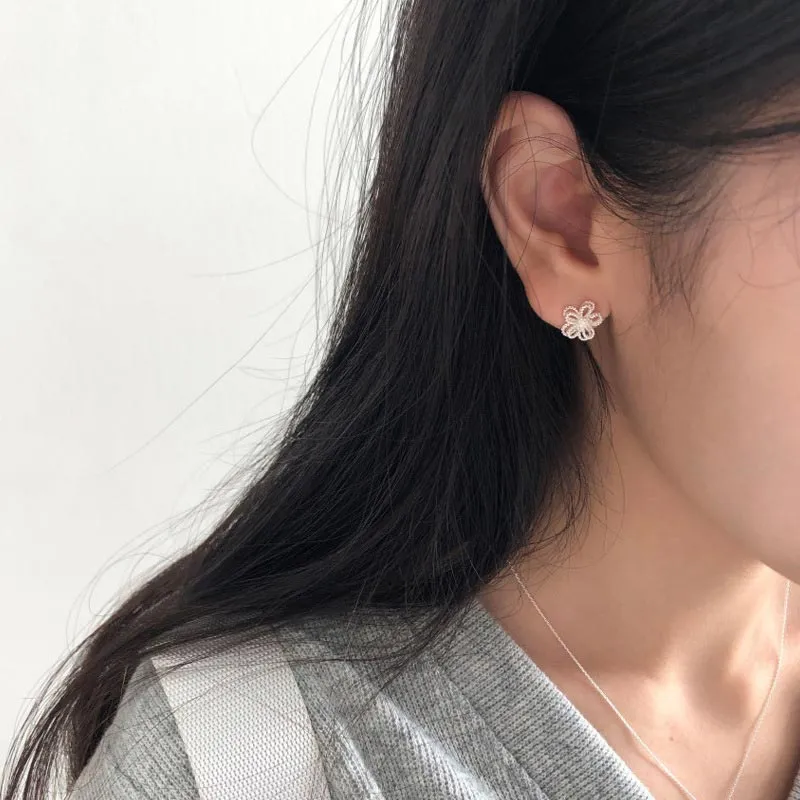 CARAT'S DIARY S925 Silver Stud Earrings Women's-3
