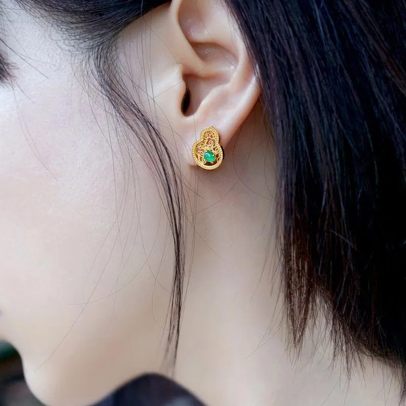 CARAT'S DIARY Colored Glaze Stud Earrings Women's-2