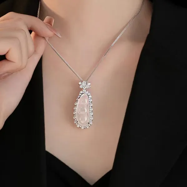 CARAT'S DIARY Chalcedony Jade Necklaces Women's-2
