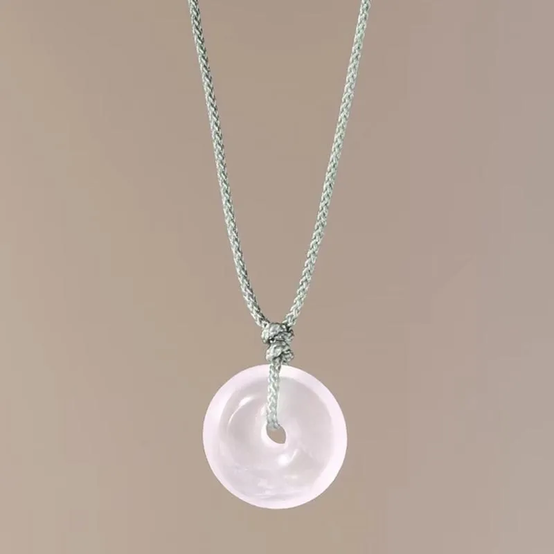 CARAT'S DIARY Colored Glaze Jade Necklaces Unisex-6