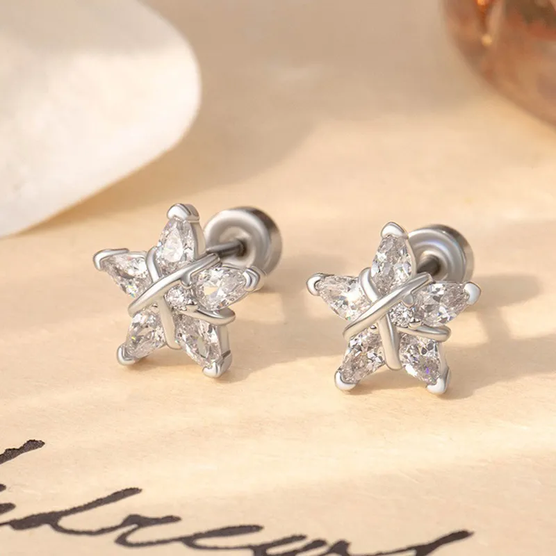 CARAT'S DIARY S925 Silver Stud Earrings Unisex-4