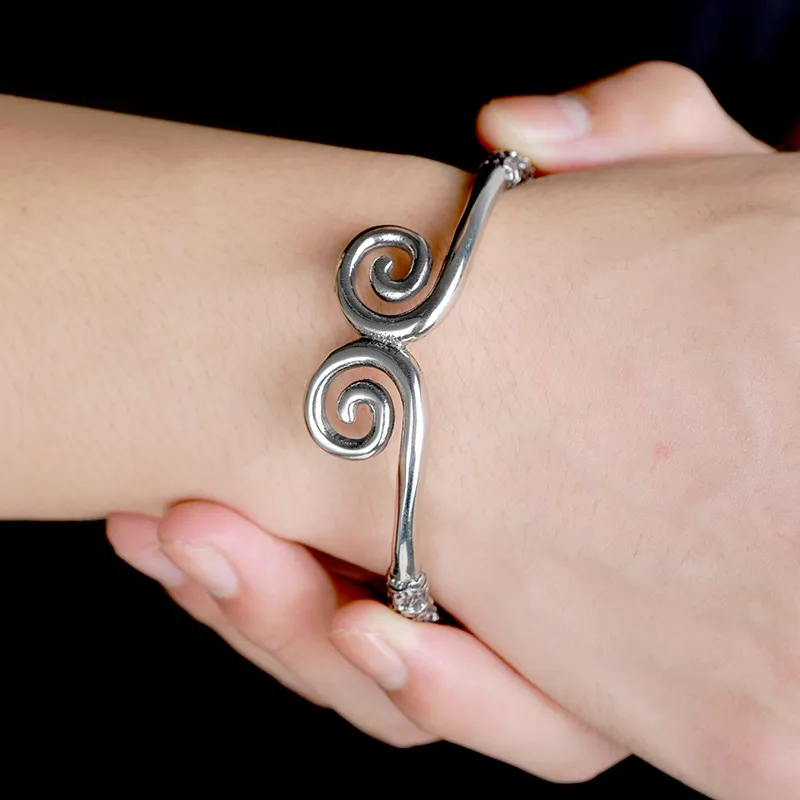 CARAT'S DIARY S999 Fine Silver Bangles Unisex-2