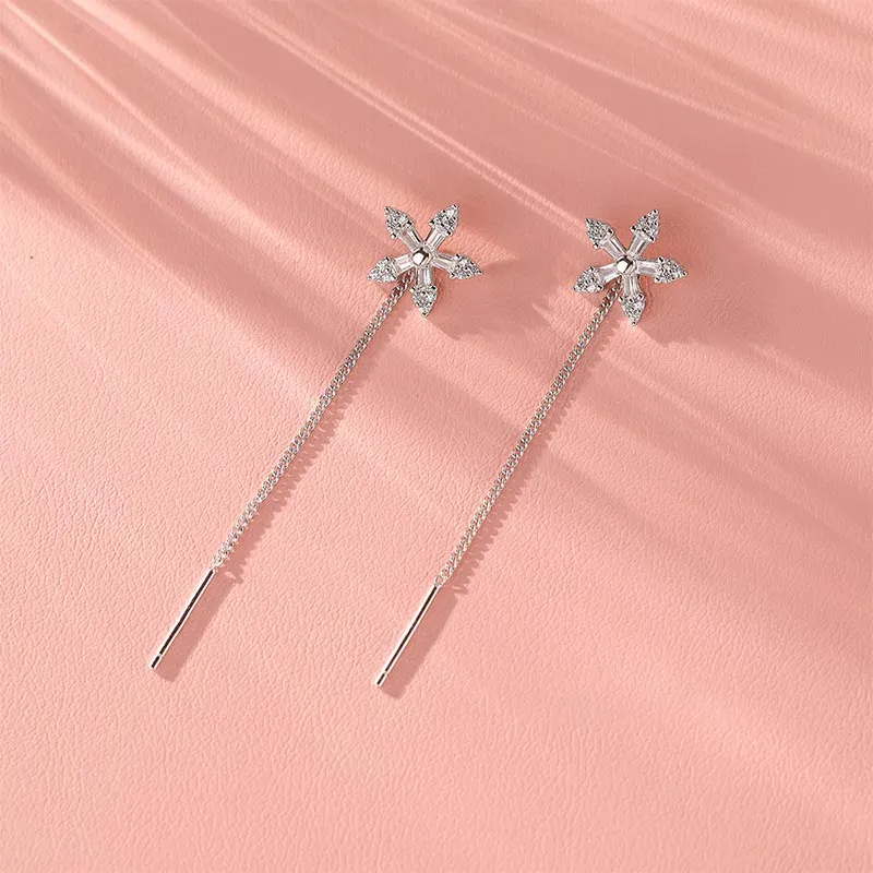 CARAT'S DIARY S925 Silver Drop Earrings Women's-5