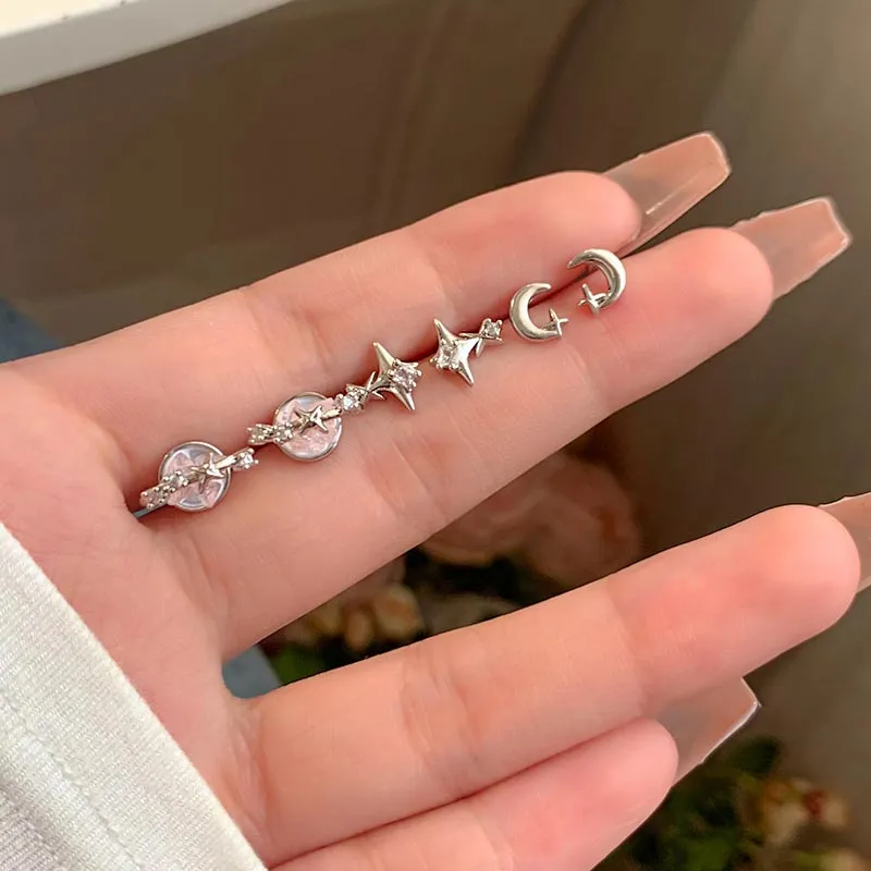 CARAT'S DIARY Alloy Stud Earrings Women's-5