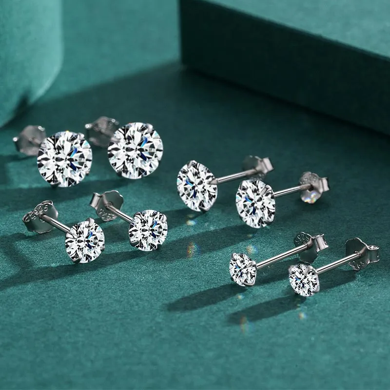 CARAT'S DIARY S925 Silver Stud Earrings Unisex-14