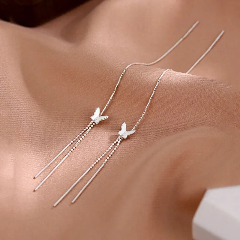 CARAT'S DIARY 925 Sterling Silver Drop Earrings Women's-4