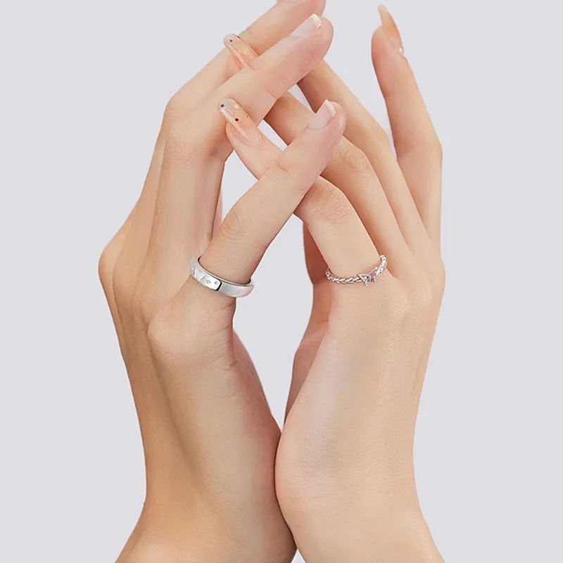 CARAT'S DIARY S925 Silver Glue Drip Rings Unisex-10