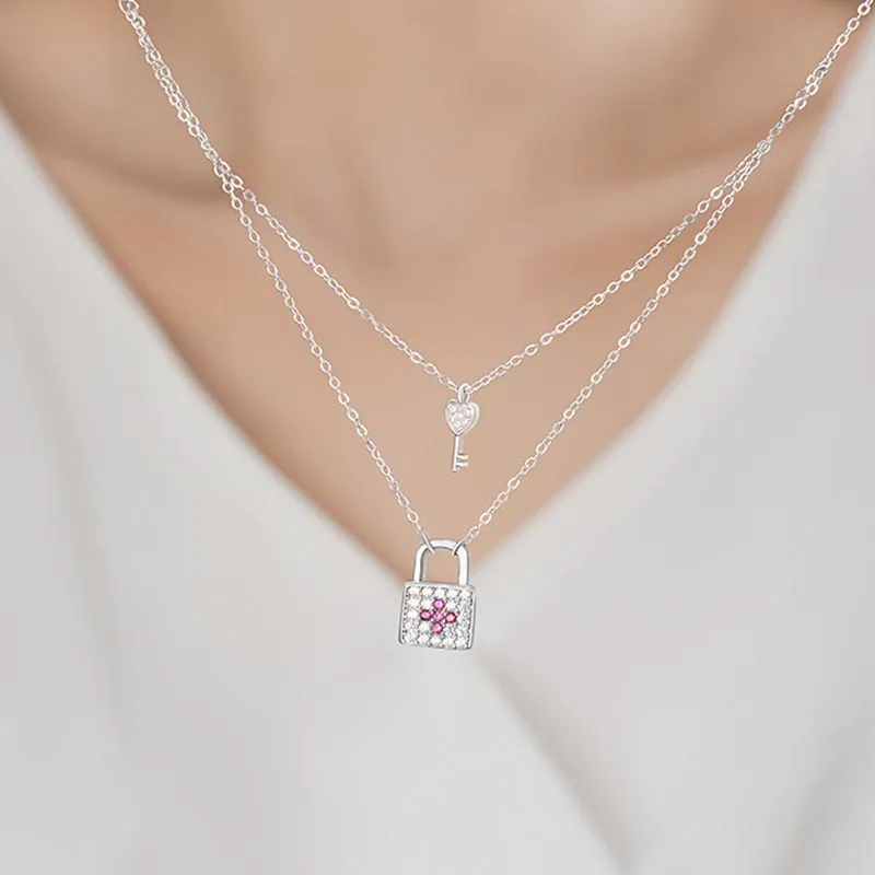 CARAT'S DIARY S925 Silver Collarbone Chain Necklace Women's-2