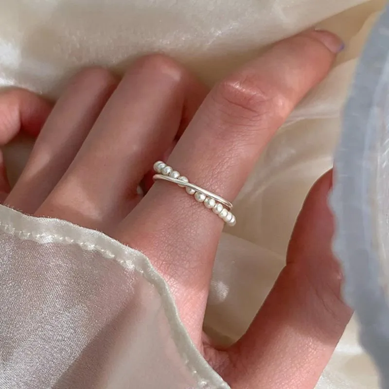 CARAT'S DIARY Faux Pearl Rings Women's-1