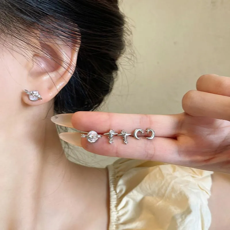 CARAT'S DIARY Alloy Stud Earrings Women's-1