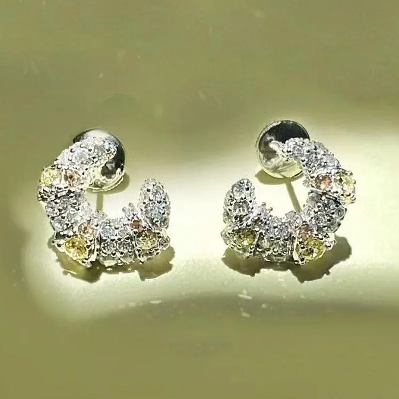 CARAT'S DIARY S925 Silver Stud Earrings Women's-5