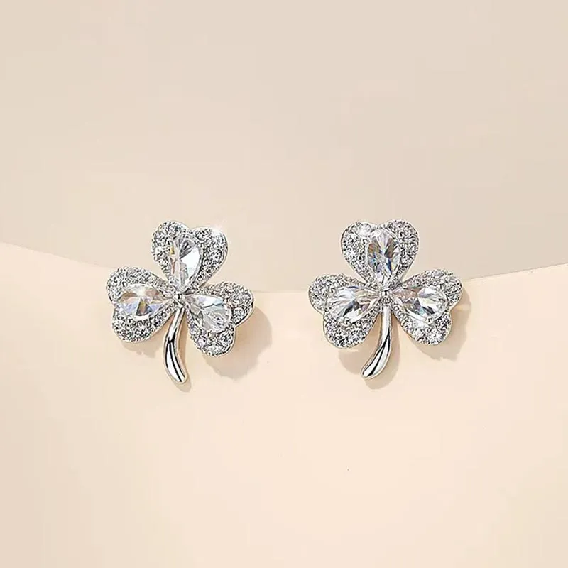 CARAT'S DIARY S999 Fine Silver Stud Earrings Women's-4