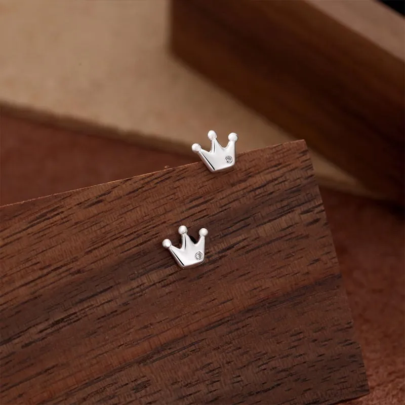 CARAT'S DIARY S999 Fine Silver Stud Earrings Women's-6