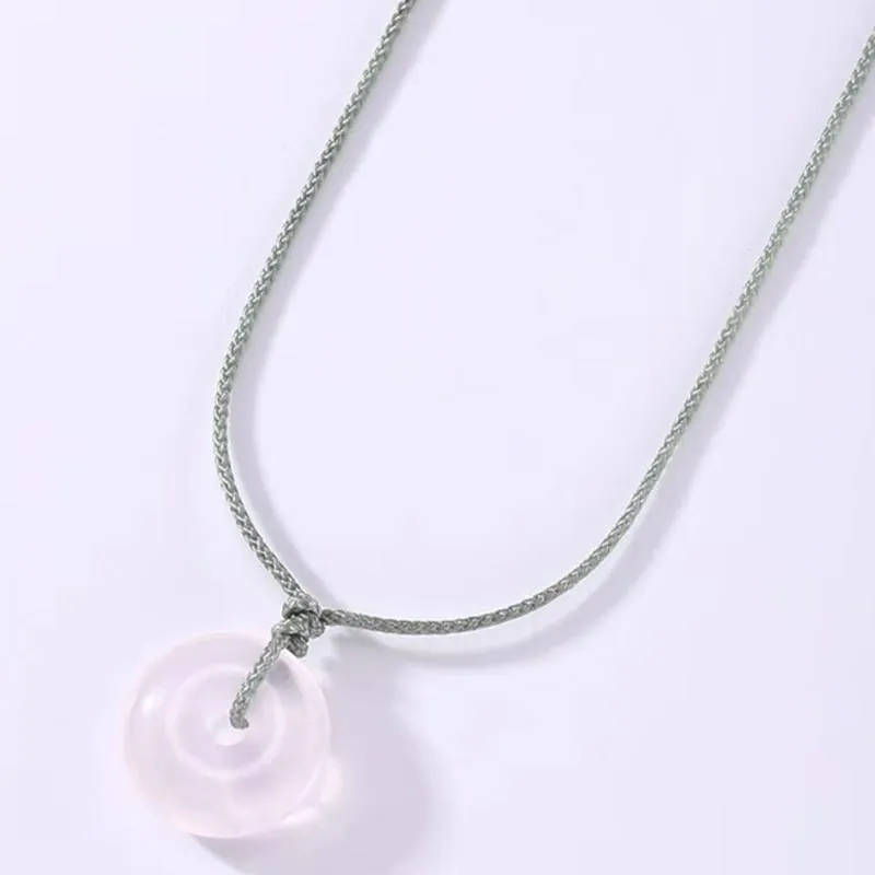 CARAT'S DIARY Colored Glaze Jade Necklaces Unisex-5