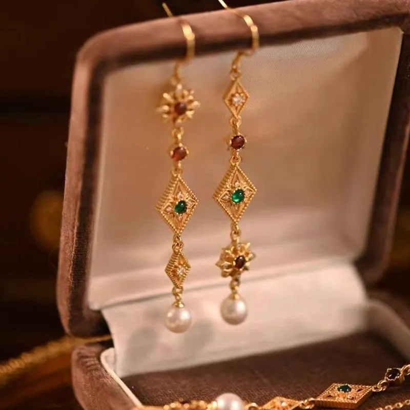 CARAT'S DIARY Colored Glaze, Faux Pearl Earrings Women's-4