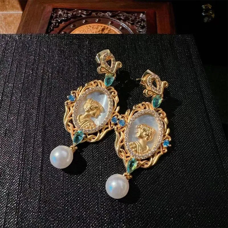 CARAT'S DIARY Shell Pearl Mother Of Pearl Earrings Women's-4
