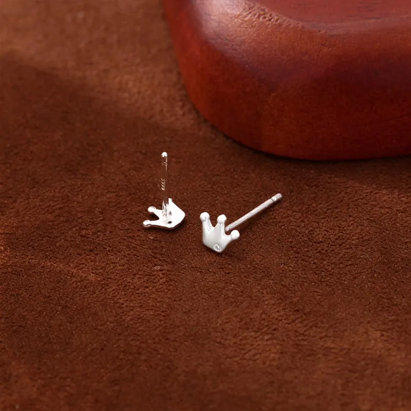 CARAT'S DIARY S999 Fine Silver Stud Earrings Women's-5