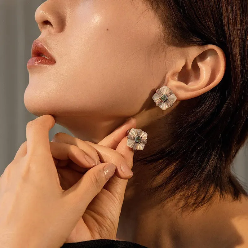 CARAT'S DIARY S925 Silver Stud Earrings Women's-2