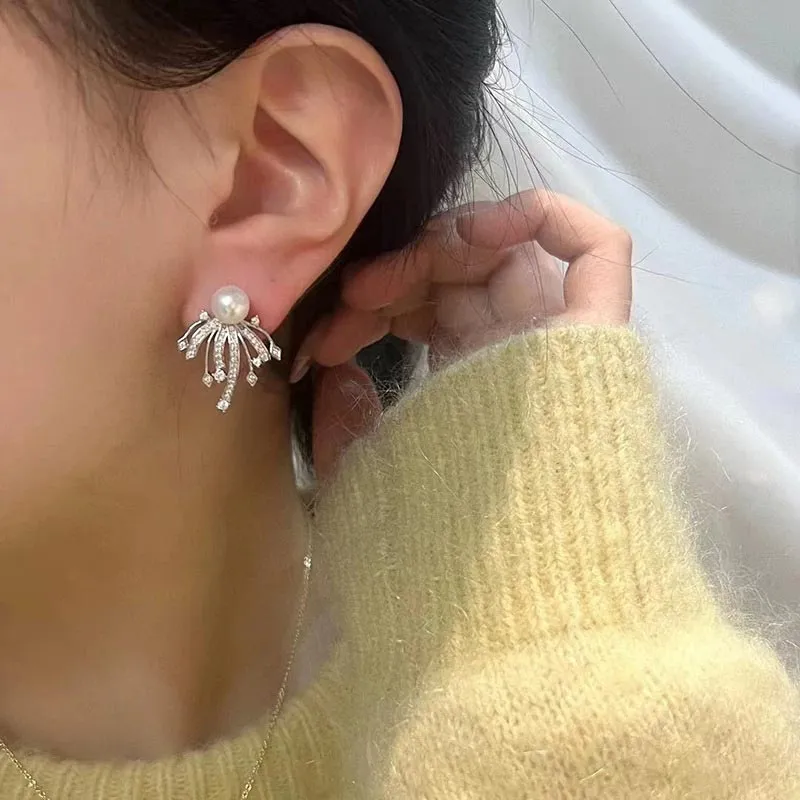 CARAT'S DIARY Faux Pearl Earrings Women's-1