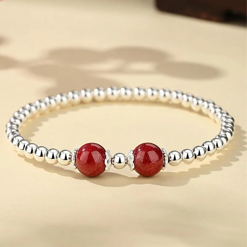 CARAT'S DIARY Reconstructed Cinnabar Bracelets Unisex-4