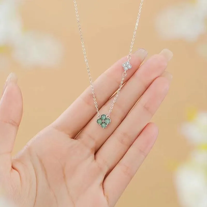 CARAT'S DIARY Hazardous Jadeite Collarbone Chain Necklace Women's-7