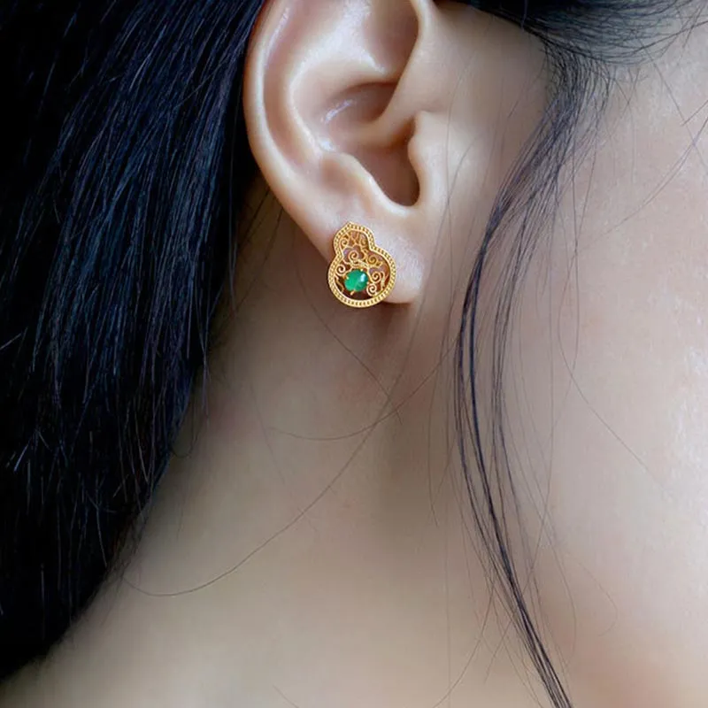 CARAT'S DIARY Colored Glaze Stud Earrings Women's-1