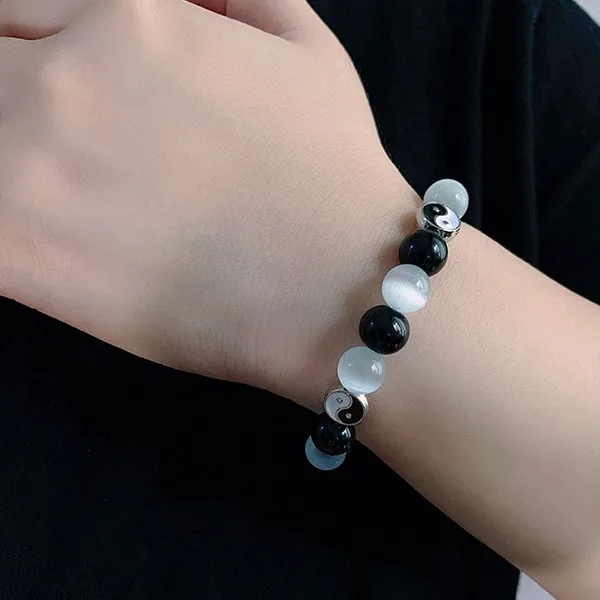 CARAT'S DIARY Obsidian Jade Bracelets Unisex-1