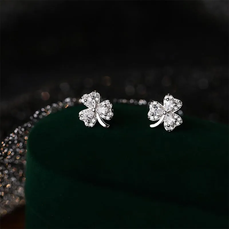 CARAT'S DIARY S999 Fine Silver Stud Earrings Women's-6