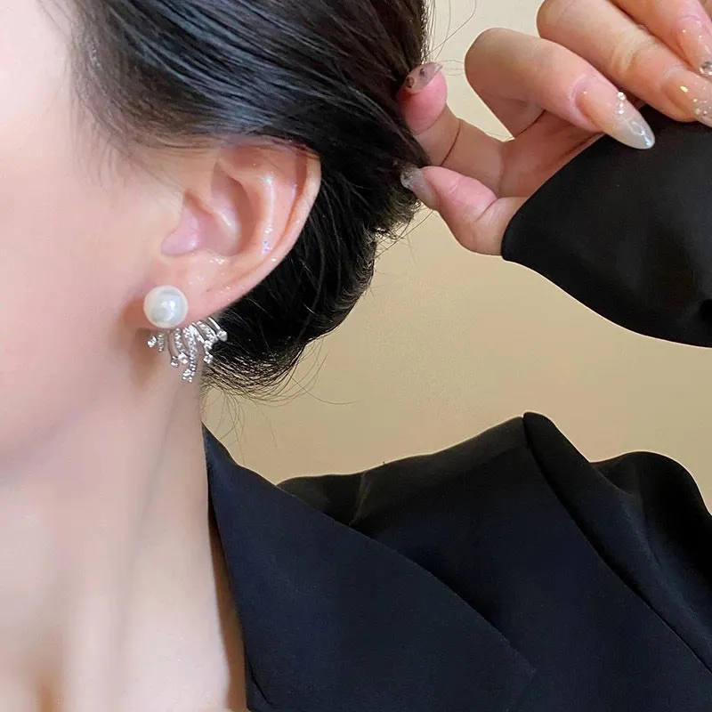 CARAT'S DIARY Faux Pearl Earrings Women's-3