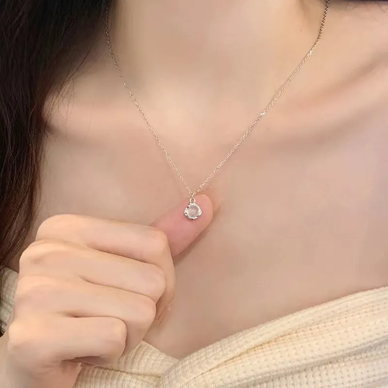 CARAT'S DIARY Colored Glaze Collarbone Chain Necklace Women's-3