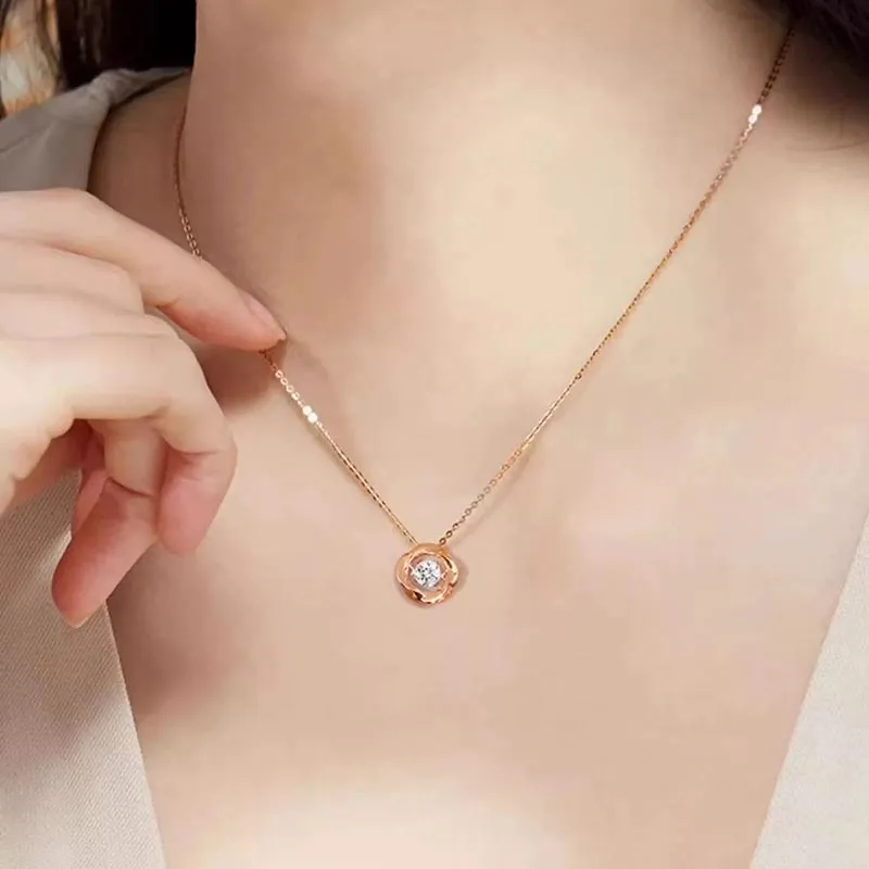 CARAT'S DIARY S925 Silver Collarbone Chain Necklace Women's-9