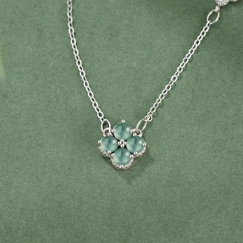 CARAT'S DIARY Hazardous Jadeite Collarbone Chain Necklace Women's-6